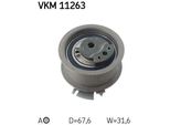 Skf Vkm 11263 Rullo Tenditore, Cinghia Dentata Oe 03L109243E Compatibile Con A4 8K, A5 8T, A5 8F, A6 4F, Q5, Tt, Altea, Altea Xl, Exeo, Leon, Toledo, Octavia, Superb, Yeti, Beetle, Eos, Golf Plus, Golf V, Golf Vi, Jetta, Passat 3C, Passat Cc, Scirocco, Tiguan, A3 8P