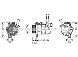 Prasco BWAK321 - Compressore Aria Condizionata Oe 64509182795 Per Serie 3 (E46), X3 (E83), Z4 (E85)