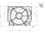 Nrf 47960 - Ventola Radiatore Oe 17427789824 Per Serie 5 (E60), Serie 5 (E61), Serie 6 (E63), Serie 6 (E64)