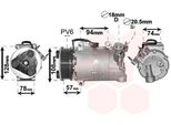Van Wezel 1800K482 - Compressore Aria Condizionata Oe 1671720 Per C-Max, Galaxy (WA6), Grand C-Max, Mondeo Iv, S-Max (WA6)