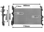 Van Wezel 37012701 Radiatore Radiatore Acqua Radiatore Motore Per Opel Corsa E Hatchback (X15) Adam (M13)