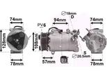 Van Wezel 1800K450 - Compressore Aria Condizionata Oe AV4119D629AA Per Kuga I