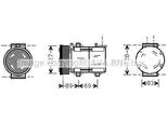 Prasco FDAK322 - Compressore Aria Condizionata Oe 1433151 Per Transit, Maverick, Mondeo Iii
