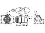 Prasco OLAK138 - Compressore Aria Condizionata Oe 1854092 Per Astra G, Zafira A