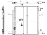 Mahle Ac 636 000P - Klimakondensator Di Primo Equipaggiamento 13267648 Con Trockner Per Cruze (J300), Cruze (J305), Cruze (J308), Orlando (J309), Astra J, Cascada (W13), Zafira B, Zafira Tourer C