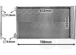 Condensatore Aria Condizionata Van Wezel + Essiccatore Per Opel Insignia + Caravan Saab 9-5