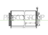 Prasco DW720C001 - Oe 20759648 Condensatore Aria Condizionata Con Essiccatore Per Captiva, Antara (L07)