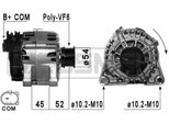 Era 210860 - Alternatore Oe 1707065 Per Kuga Ii, Grand C-Max, C-Max, Fiesta Vi, Focus Iii