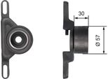 Gates T41147 - Puleggia Tenditore Oe 6182891, Cinghia Di Distribuzione Per Escort V, Escort Vi, Escort Vii, Fiesta Iii, Orion Iii (Gal)