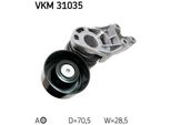 Skf Vkm 31035 - Oe 045 903 315 A Puleggia Tenditore, Cinghia A V Per A2 (8Z), Cordoba (6L), Ibiza (6L), Fabia I (6Y), Fabia Ii (54), Roomster (5J), Fox (5Z), Lupo (6E1, 6X1), Polo (9N)
