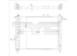 Tyc 706-0021-R - Oe P96536523 Radiatore, Raffreddamento Motore Per Aveo (T200), Aveo (T250, T255)