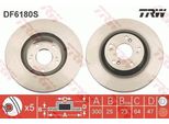 Trw DF6180S - Disco Freno Oe 45251 S9A E50 Per Civic Viii, CR-V Ii (Rd)