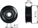 Gates T38478 - Puleggia Tenditore Oe 6935235, Cinghia A V Per Mondeo Ii