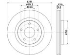Hella 8DD 355 115-911 - Oe 05105514AA Disco Freno Per 200, Sebring (J), C4 Aircross, Compass, Patriot (MK74), 4008