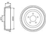 Bosch 0 986 477 185 - Oe 04721 263 Tamburo Del Freno Per Voyager Iii (Gs)