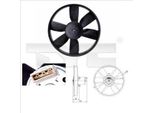 Tyc 837-0009 - Ventola Radiatore Oe 1H0959455 Per Golf Iii (1H), Passat (35I), Golf Cabriolet (1E), Caddy Ii (9K), Corrado (53I), Vento (1H)