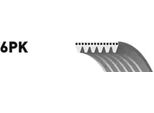 Gates 6PK1420 Cinghia Trapezoidale Dentata Oe 1126PK1420 Compatibile Con Voyager, 850, Corolla, Avensis, Auris, Transit, Tourneo, Focus, Escort