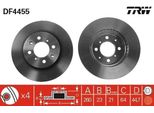 Trw DF4455 - Disco Freno Oe 45251 S6F E10 Per Civic Vii