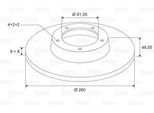 Valeo 197014 - Oe 42510 S5A 000 Disco Freno, Asse Posteriore Per Civic Vii