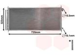 Van Wezel 25005222 - Oe 80110 Saa 013 Condensatore Aria Condizionata Con Essiccatore Per Jazz Ii