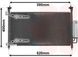 Van Wezel 25005213 Condensatore Climatizzatore Condensatore Climatizzatore Per Honda Civic Viii Hatchback (Fn, Fk) +Essiccatore