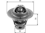 Gates TH22285G1 - Termostato Acqua Di Raffreddamento Oe 19301 Plz D00 Per Civic Vii, 323 (Ba), Vectra B (J96), Combo (71)