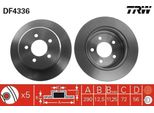 Trw DF4336 - Disco Freno Oe 4721220AA Per Voyager Iii (Gs), Voyager Iv