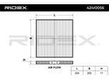 Ridex 424I0056 - Filtro Aria Abitacolo Oe 087902E200 Per Veloster (Fs), Tucson (Jm), Ix35, Ix20 (Jc), I40 (Vf), Genesis, Accent Iv (Rb), Sportage (Sl), Sportage (Je, Km), Rio Iii (Ub), Rio Ii (Jb), Cerato Ii (Td), Cerato (Yd), Carens Iii (Un), Carens Ii (Fj)