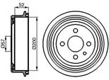 Bosch 0 986 477 018 - Oe 90168958 Tamburo Del Freno Per Astra G