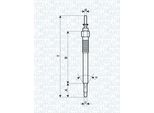 Magneti Marelli 062900076304 - Candeletta Per Zafira B, Meriva B (S10), Meriva (X03), Corsa D (S07), Corsa C (X01), Combo Tour, Combo, Astra J, Astra H, Astra G