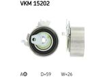 Skf Vkm 15202 - Oe 09158004 Spannrolle, Zahnriemen FüR Epica (KL1), Lacetti (J200), Rezzo (U100), Astra G, Vectra B (J96)