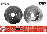 Trw DF4335 - Oe 3502102 Disco Freno Per Corolla (E12), Corolla Verso (E12), Yaris (P1), Yaris Verso (P2)