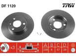 Trw DF1120 - Oe 95 027 199 Disco Freno Per Saxo, 106 Ii