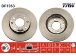 Trw DF1963 - Oe 45251 SB2 782 Disco Freno Per Civic V, Crx Iii (Eg, Eh)