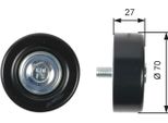 Gates T36409 - Puleggia Folle Oe 96404086, Cinghia Multipla Con Nervatura A V Per Epica (KL1)