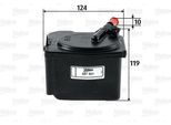 Valeo 587501 Filtro Carburante Oe MF545 Compatibile Con Berlingo, C2, C3, C4, C4, C5, Jumpy, Xsara, Scudo, Fiesta, Focus, Fusion, 3, Mini, Clubman, 1007, 206, 207, 3008, 307, 308, 407, 5008, Expert, Partner, S40, V50