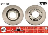 Trw DF1428 - Oe 51712 28300 Disco Freno Per Coupé (Rd), Lantra I (J-1), Lantra Ii (J-2)