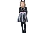 Smiffys - Costume - Ragazza SM1598 (110-116) (Nero/Rosa)