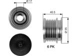Gates OAP7057 - Puleggia Alternatore Oe 05117591AA Per Pt Cruiser (Pt), Grand Cherokee Ii (Wg, Wj), Sprinter (W906), Sprinter (W903), Classe C (W202), Classe C (W203), Classe C (CL203), Classe C (S202), Classe C (S203), Classe E (VF210), Classe E (S210), Sprinter (W901, W902), Sprinter (W904), Sprinter (W905), Sprinter (W909), Classe V (638/2), Viano (W639), Vito (W639), Vito (W638)