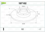 Valeo 197102 - Oe 42510 S9A E50 Disco Freno, Assale Posteriore Per CR-V Ii (Rd)