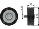 Gates T36363 - Puleggia Folle Oe 04861633AA, Cinghia A V Per Voyager Iv, Cherokee (Kj)