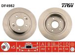 Trw DF4982 - Disco Freno Oe 42510 TA0 A00 Per Accord Viii