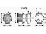 Prasco DWAK071 - Compressore Aria Condizionata Oe 714978 Per Aveo (T200), Aveo (T250, T255)