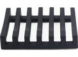 Inf Portasapone In Silicone Con Vaschetta Di Raccolta - Porta Sapone Antiscivolo Nero