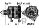 Era 209131A - Alternatore Oe 12 02 235 Per Cruze (J300), Cruze (J305), Cruze (J308), Orlando (J309), Aveo (T300), Astra J, Insignia A (G09), Zafira Tourer C