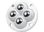 Inf 20PCS Ruote Girevoli, Rotelle Girevoli Adesive, Rotelle Per Mobili Resistenti (Confezione Da 4) Bianco