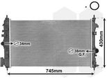 Van Wezel 37002474 - Oe 1300291 Radiatore, Raffreddamento Motore Per Malibu (V300), Insignia A (G09)