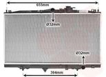 Van Wezel 25002070 - Oe 19010 Pof J02 Radiatore, Raffreddamento Motore Per Accord V, Prelude