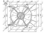 Nrf 47751 - Ventola Radiatore Oe 61Q0006 Per Aveo (T250, T255), Aveo (T200)