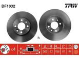Trw DF1032 - Oe 77 01 204 495 Bremsscheibe Per Laguna I, Megane I, Megane Scenic, Safrane I (B54)